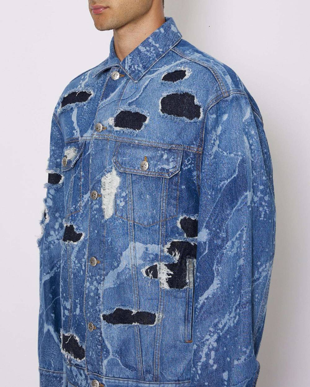 John Richmond Giacca In Denim Effetto Used