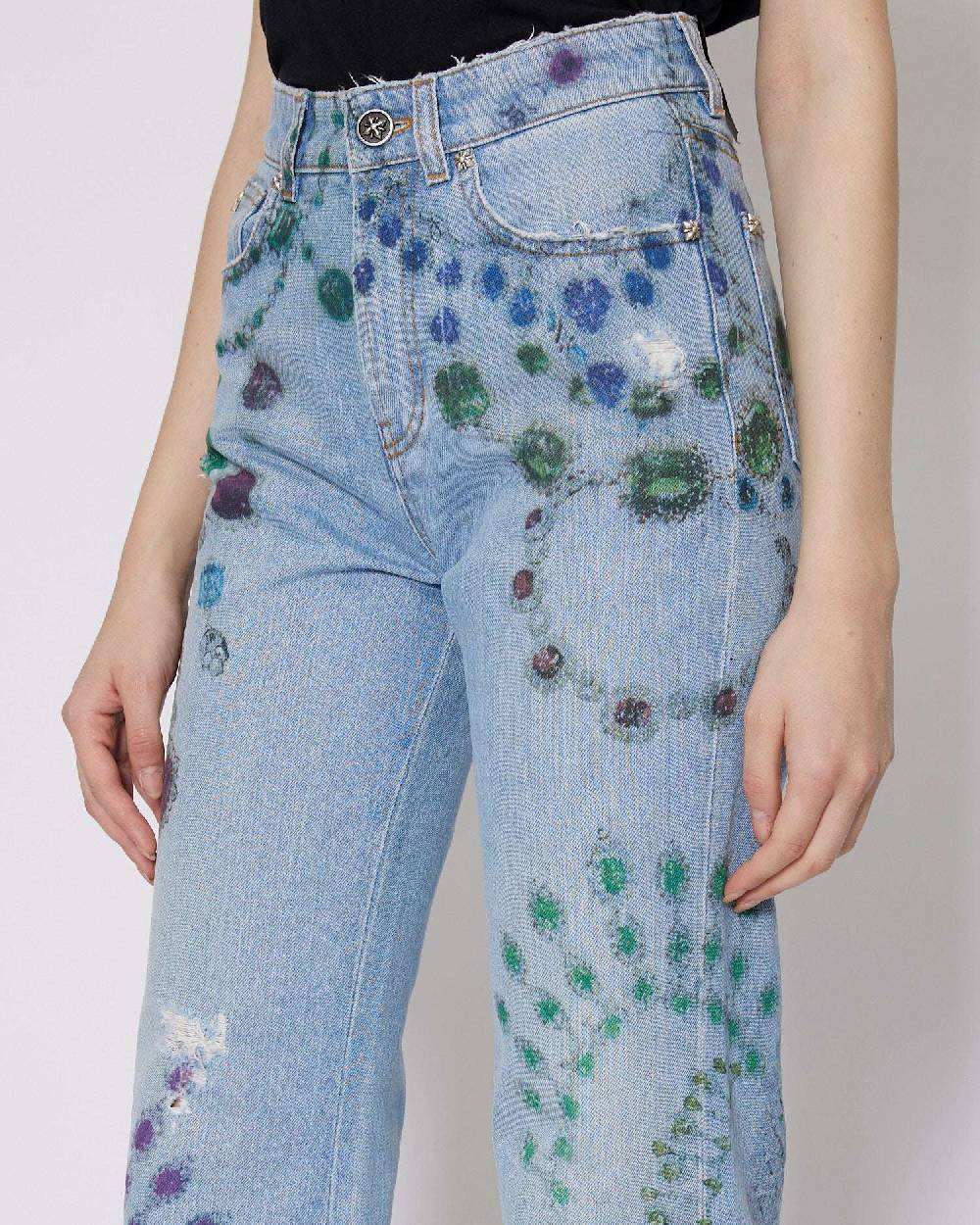 John Richmond Jeans A Vita Media Con Pattern