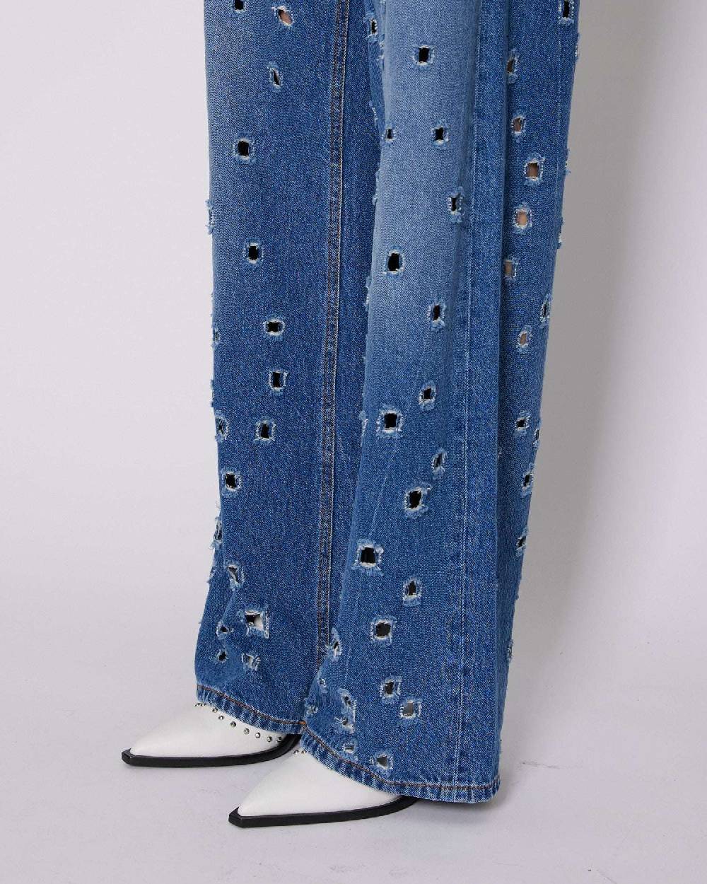 John Richmond Jeans A Vita Media Con Strappi