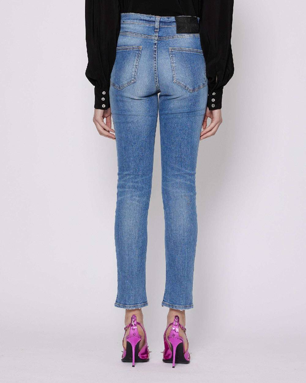 John Richmond Jeans Crop Con Lacerazioni
