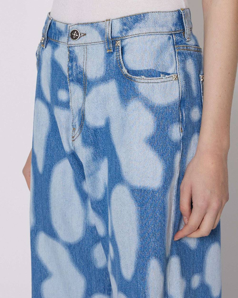 John Richmond Jeans Gamba Larga Con Pattern
