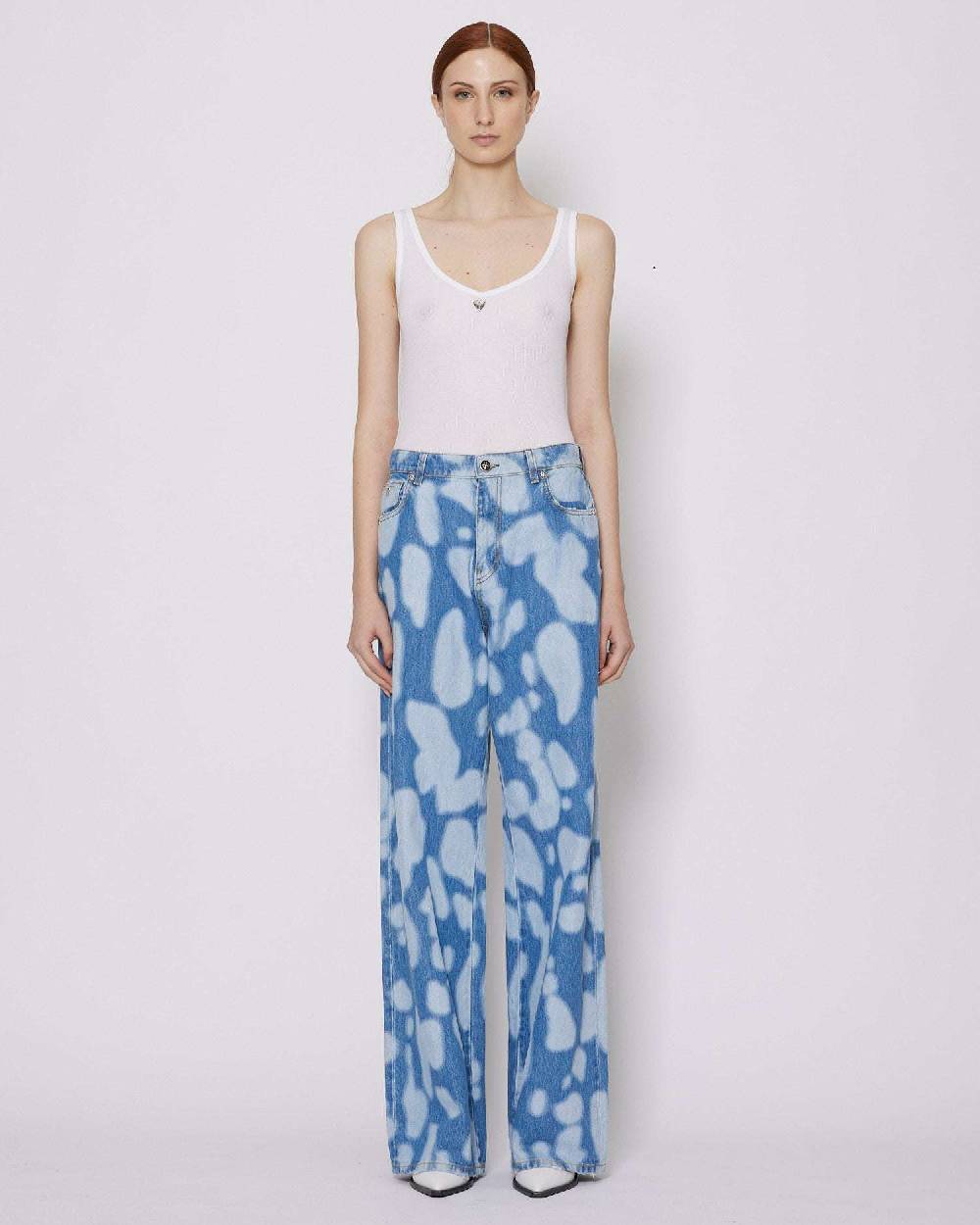 John Richmond Jeans gamba larga con pattern