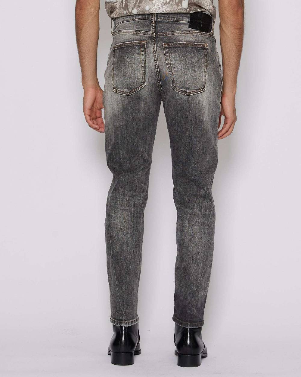 John Richmond Jeans Slim Con Lavaggio A Contrasto