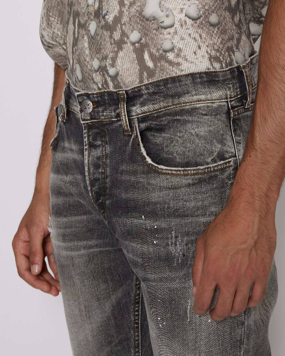 John Richmond Jeans Slim Con Lavaggio A Contrasto