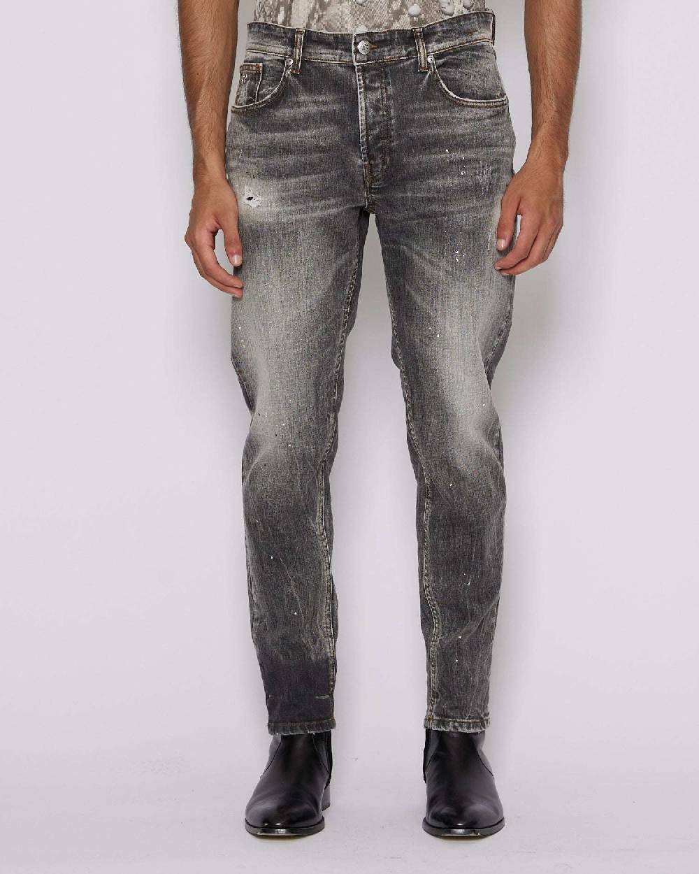 John Richmond Jeans slim con lavaggio a contrasto