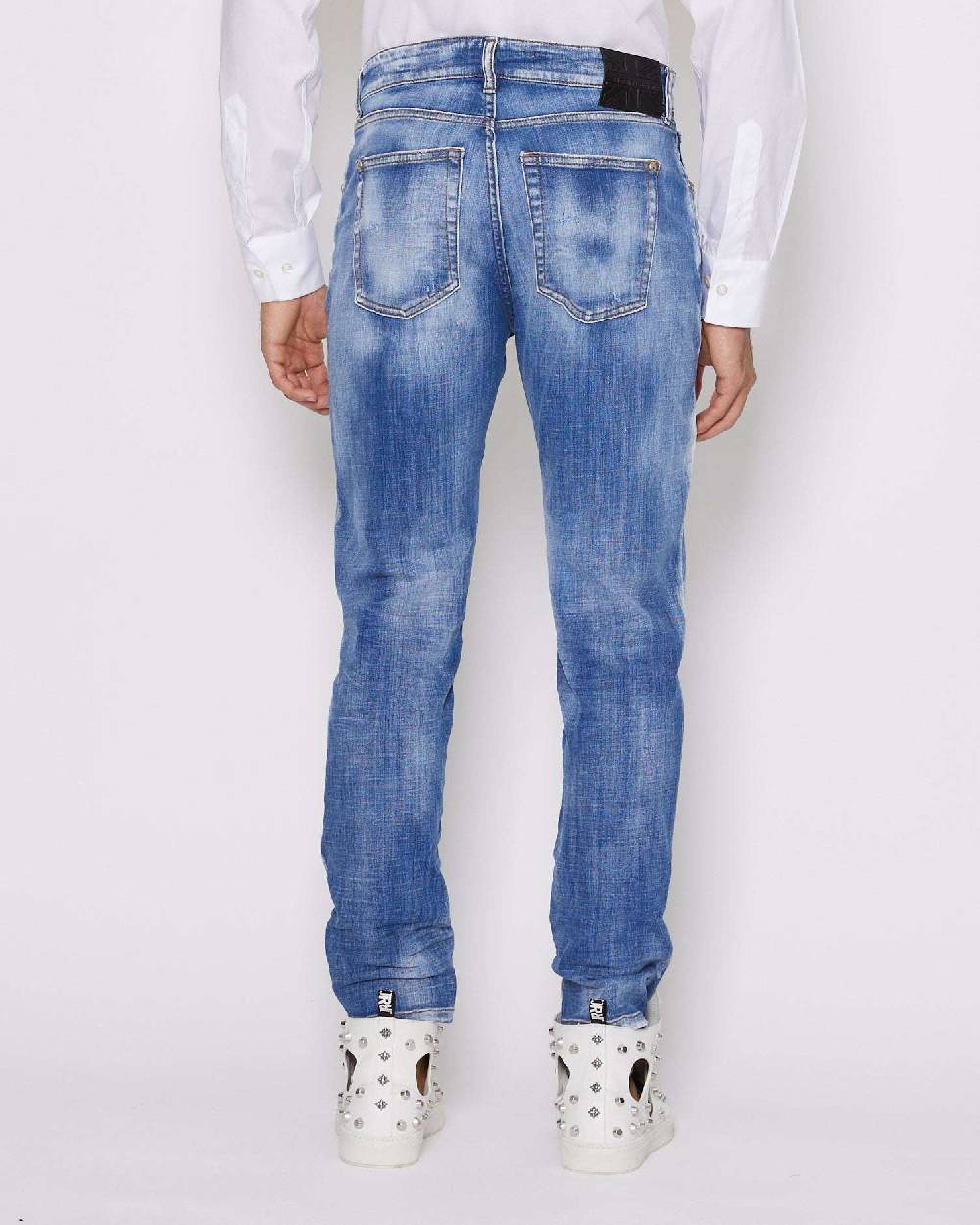 John Richmond Jeans Slim Con Lavaggio Effeto Used