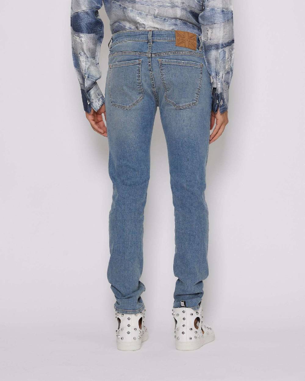 John Richmond Jeans Slim Con Lavaggio Effetto Used