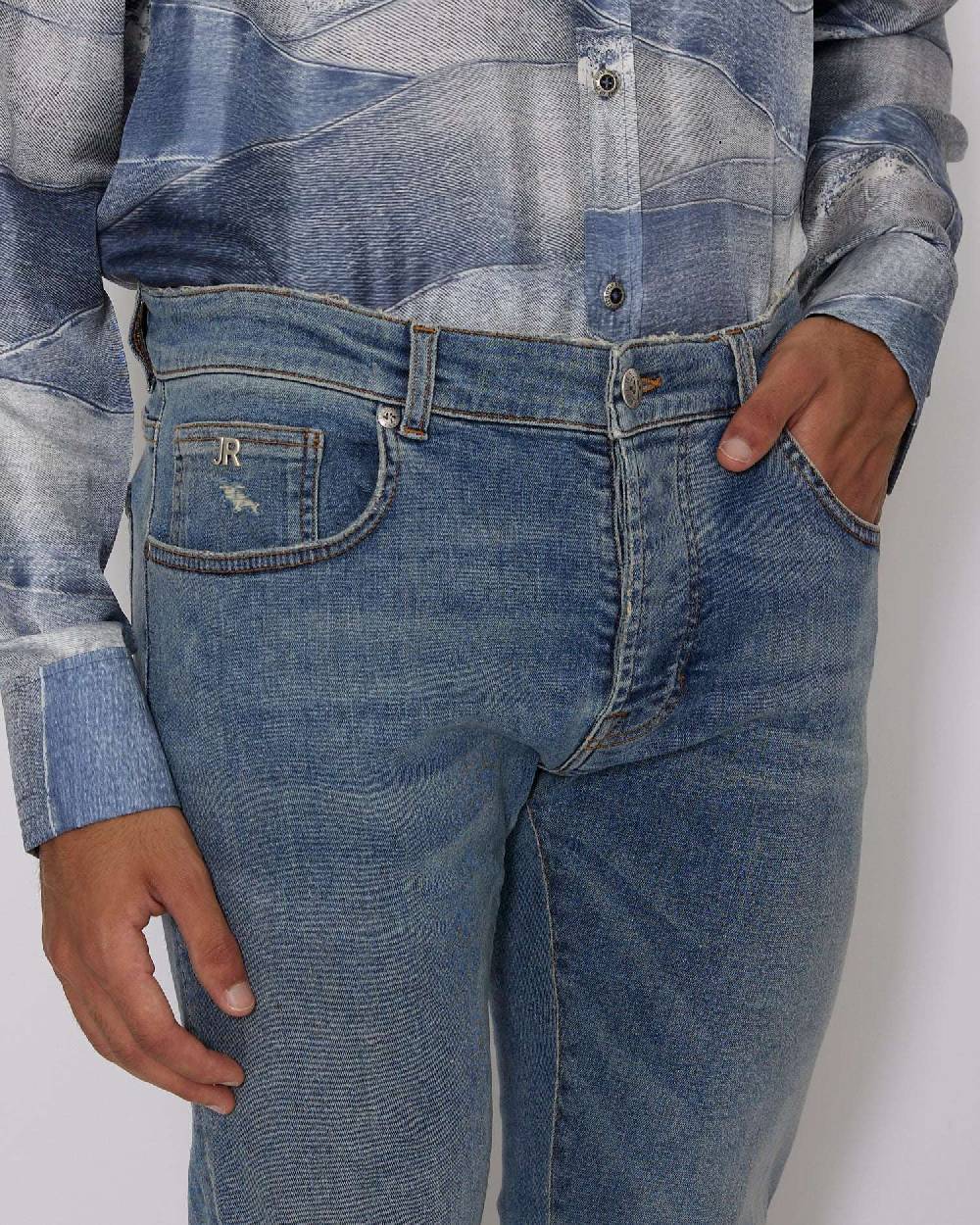 John Richmond Jeans Slim Con Lavaggio Effetto Used
