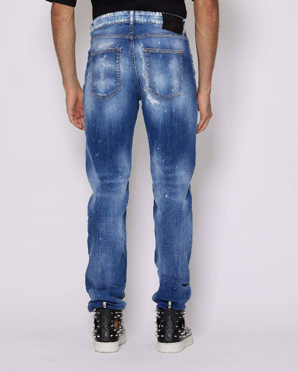 John Richmond Jeans Slim Con Strappi Sul Davanti