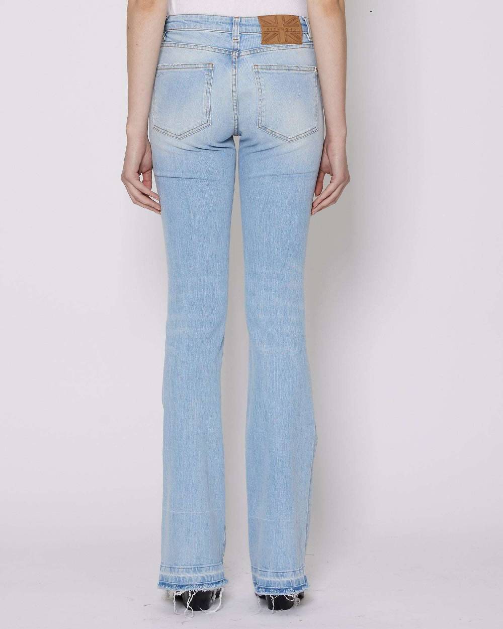 John Richmond Jeans Straight Leg Con Strappi