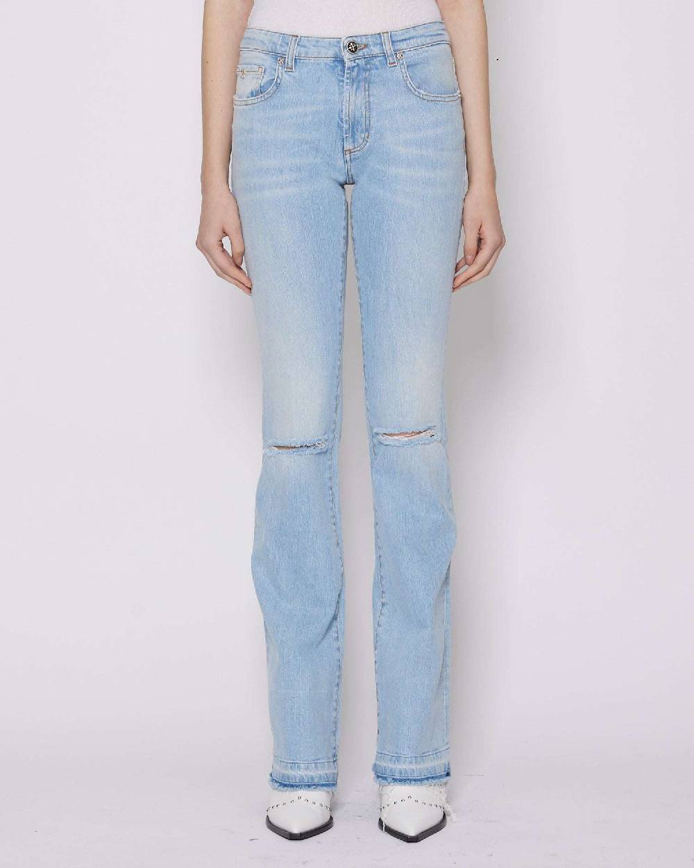 John Richmond Jeans straight leg con strappi