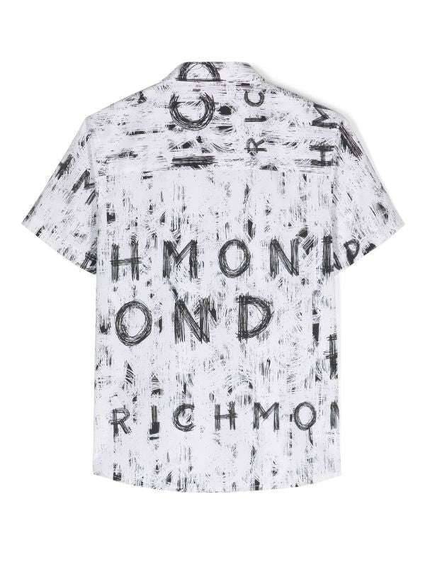 John Richmond Kids Camicia Con Pattern Ton Sur Ton