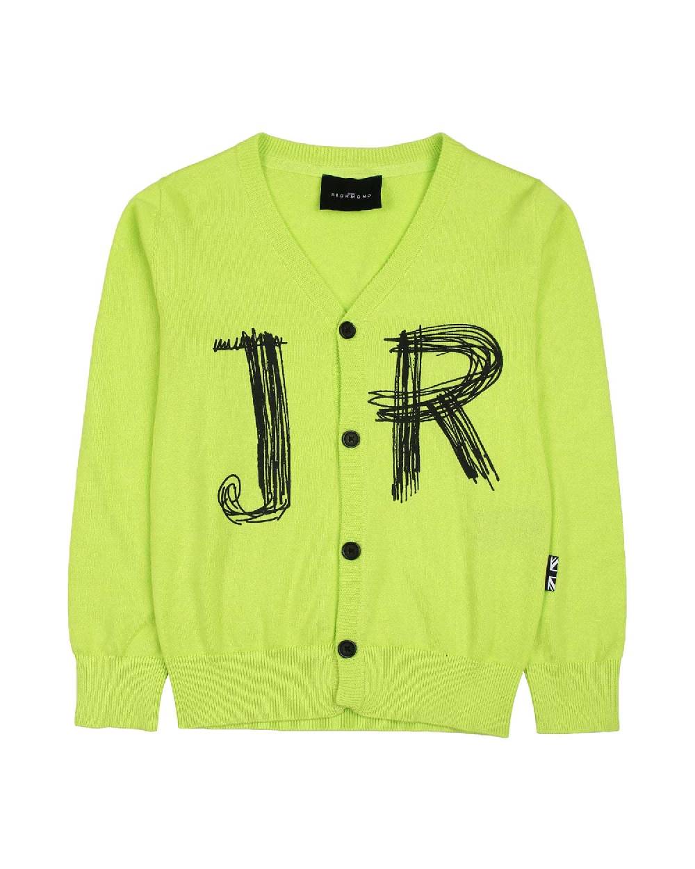 John Richmond kids Cardigan con logo a contrasto