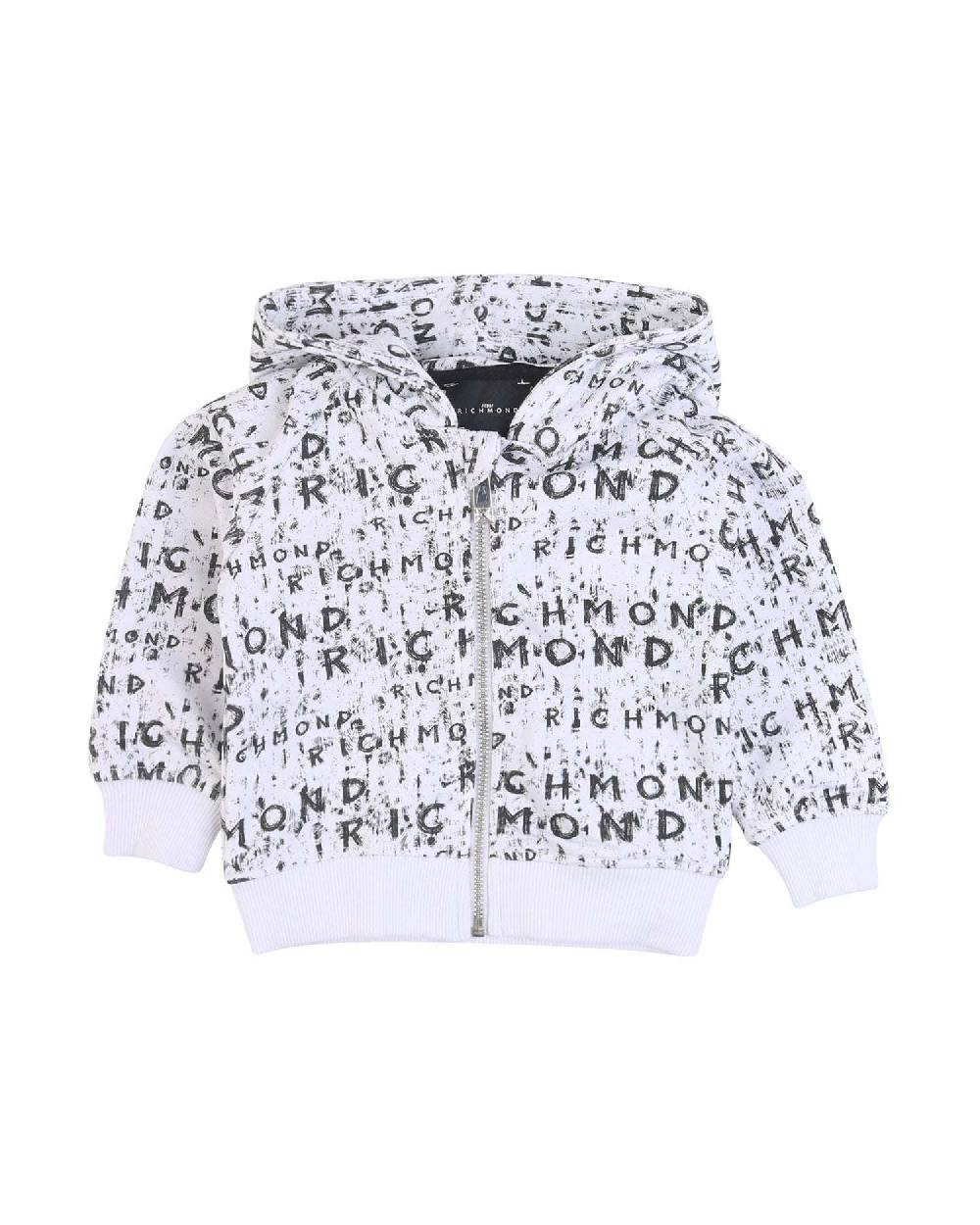 John Richmond kids Felpa con logo allover
