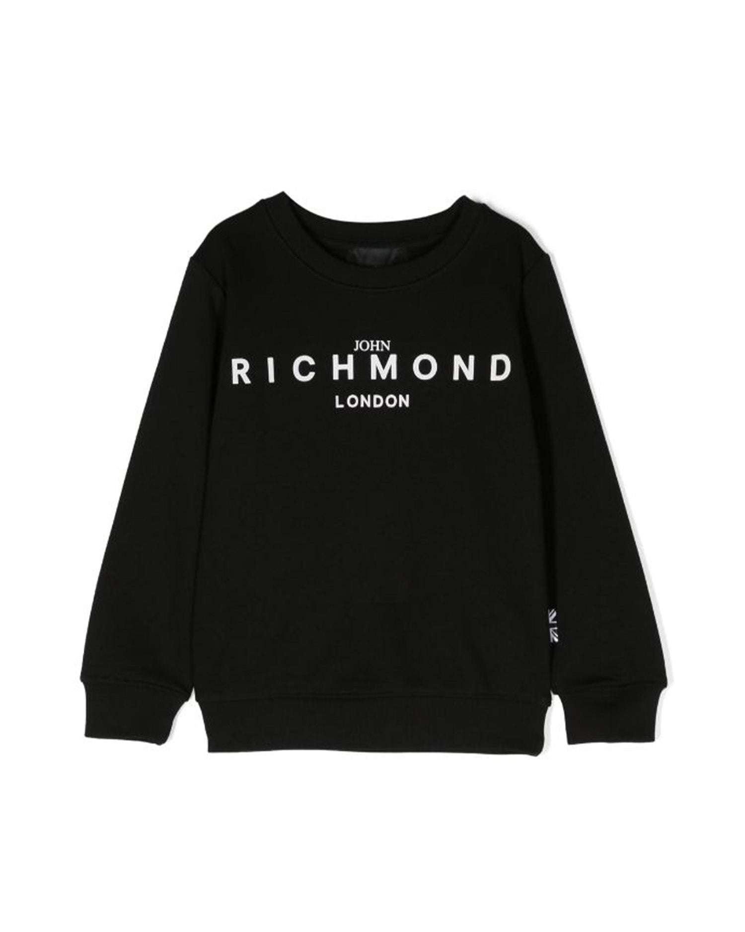 John Richmond Kids Felpa Con Logo Sul Davanti