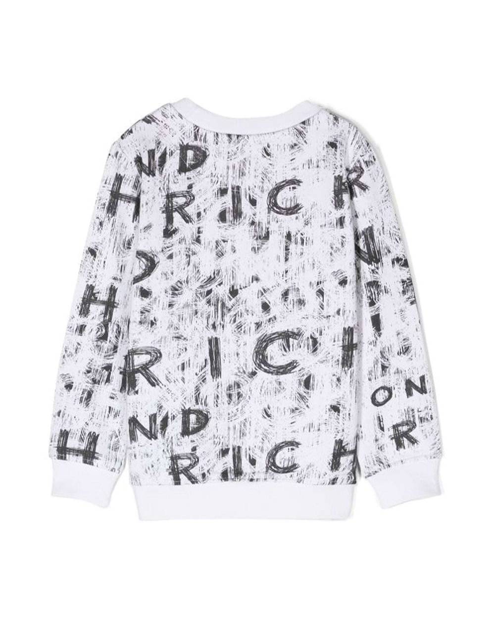 John Richmond Kids Felpa Con Pattern Ton Sur Ton