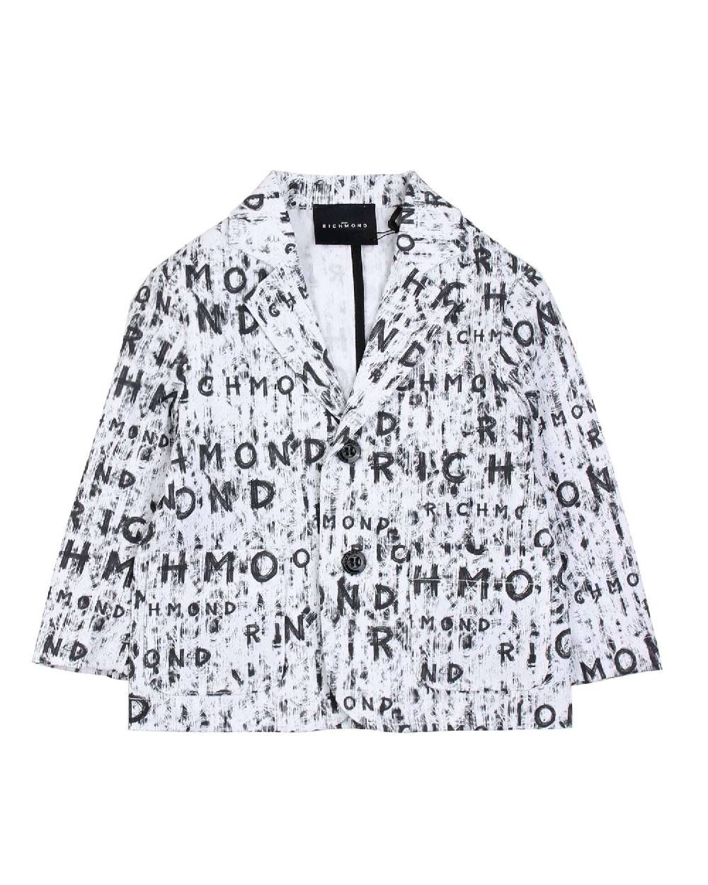 John Richmond kids Giacca con logo allover