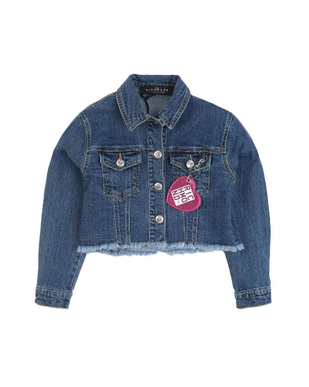 John Richmond kids Giacca crop in denim
