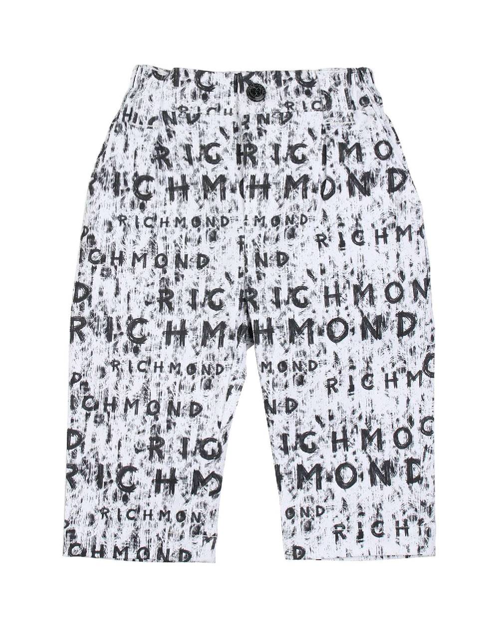 John Richmond kids Pantaloni con logo allover