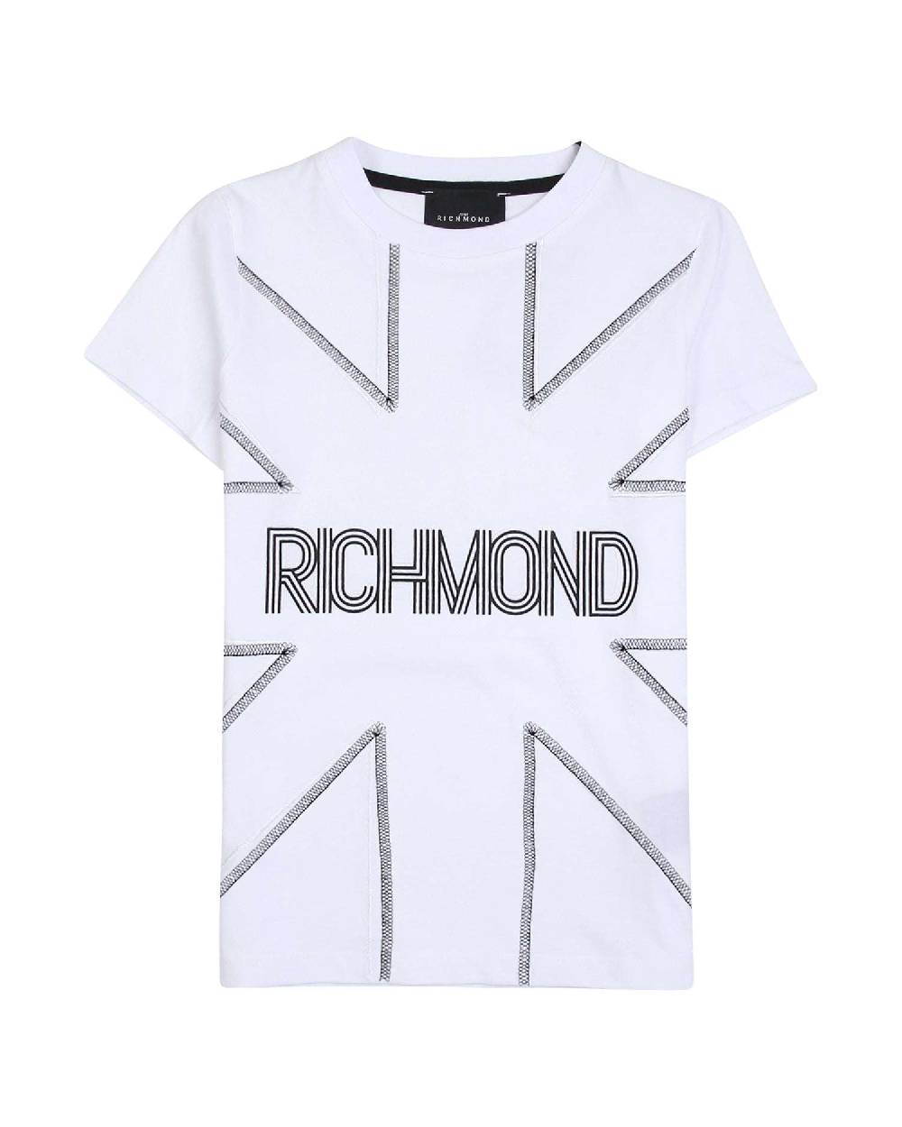 John Richmond kids T-shirt con logo sul davanti