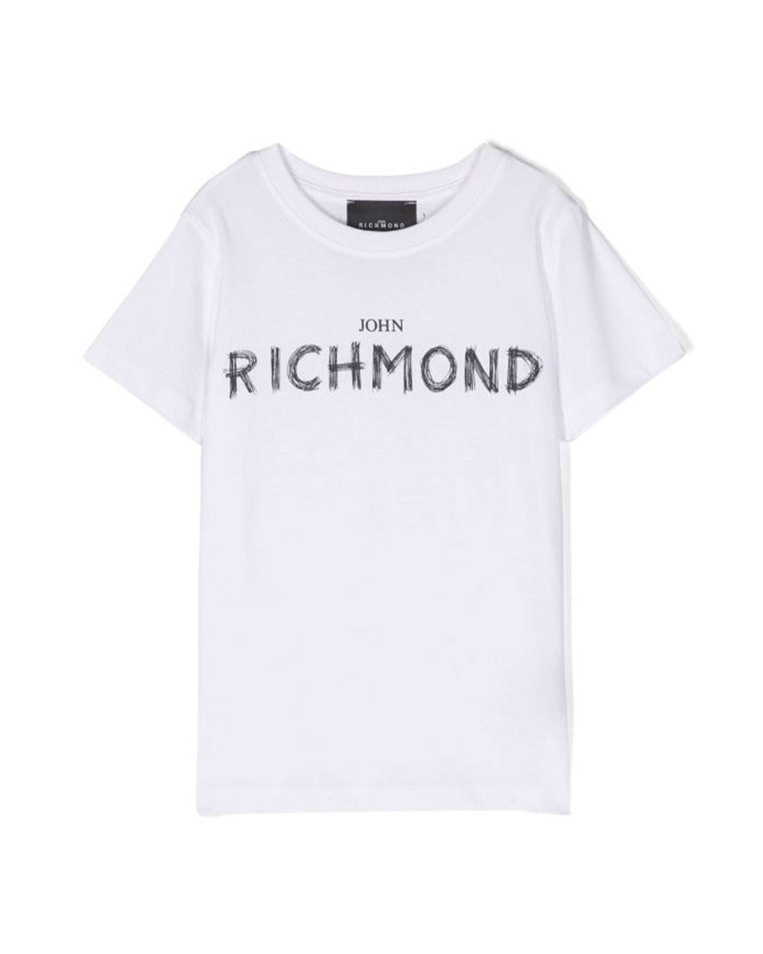 John Richmond Kids T-shirt Con Logo Sul Davanti