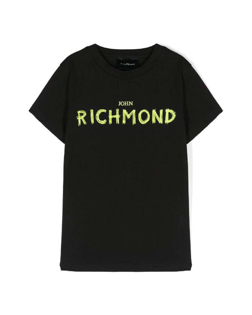 John Richmond kids T-shirt con logo sul davanti