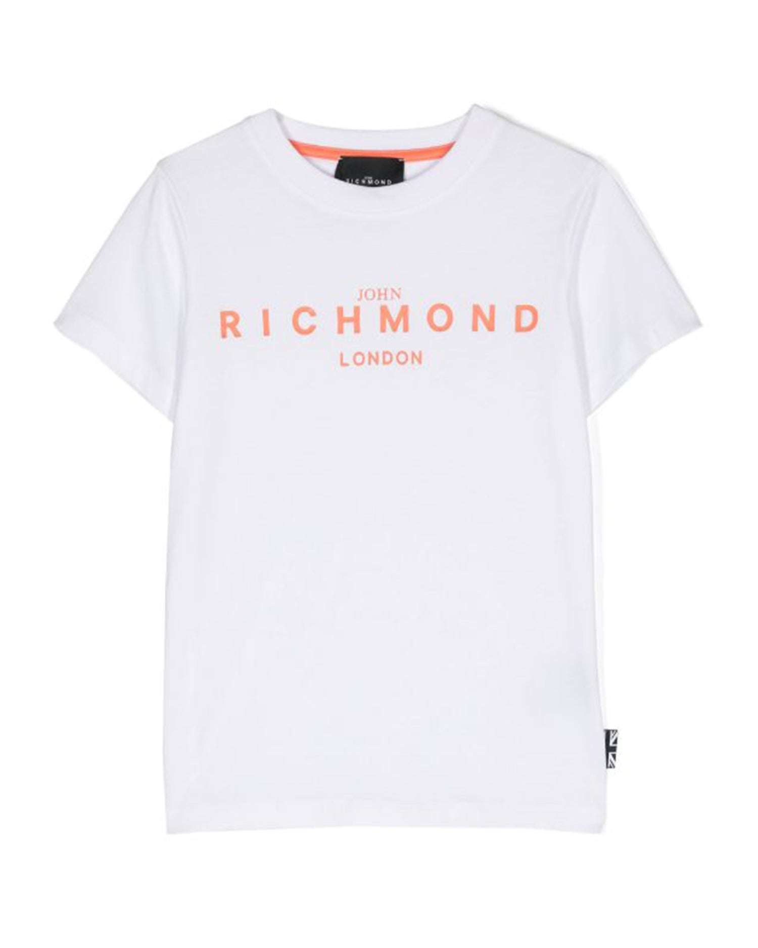 John Richmond kids T-shirt con logo sul davanti