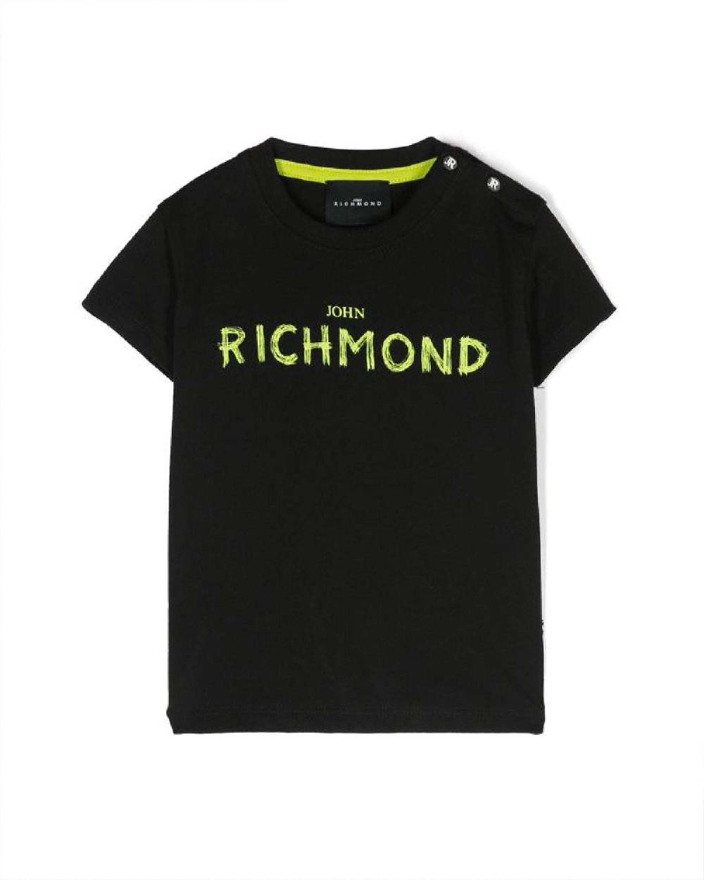 John Richmond kids T-shirt con logo sul davanti