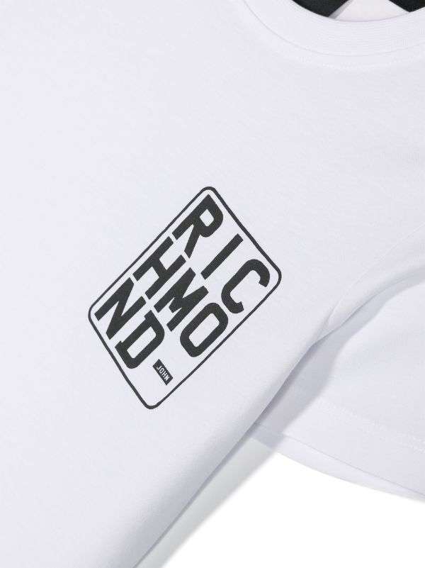 John Richmond kids T-shirt con logo sul davanti