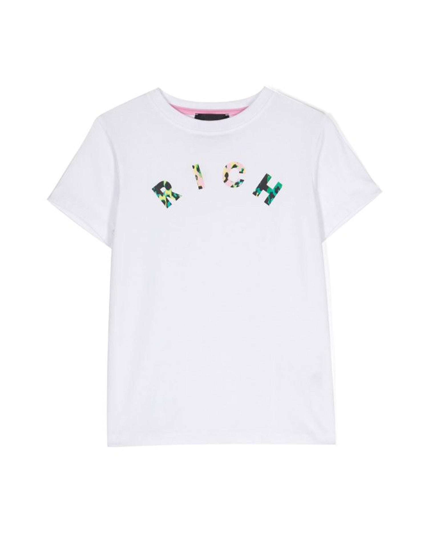 John Richmond kids T-shirt con logo sul davanti