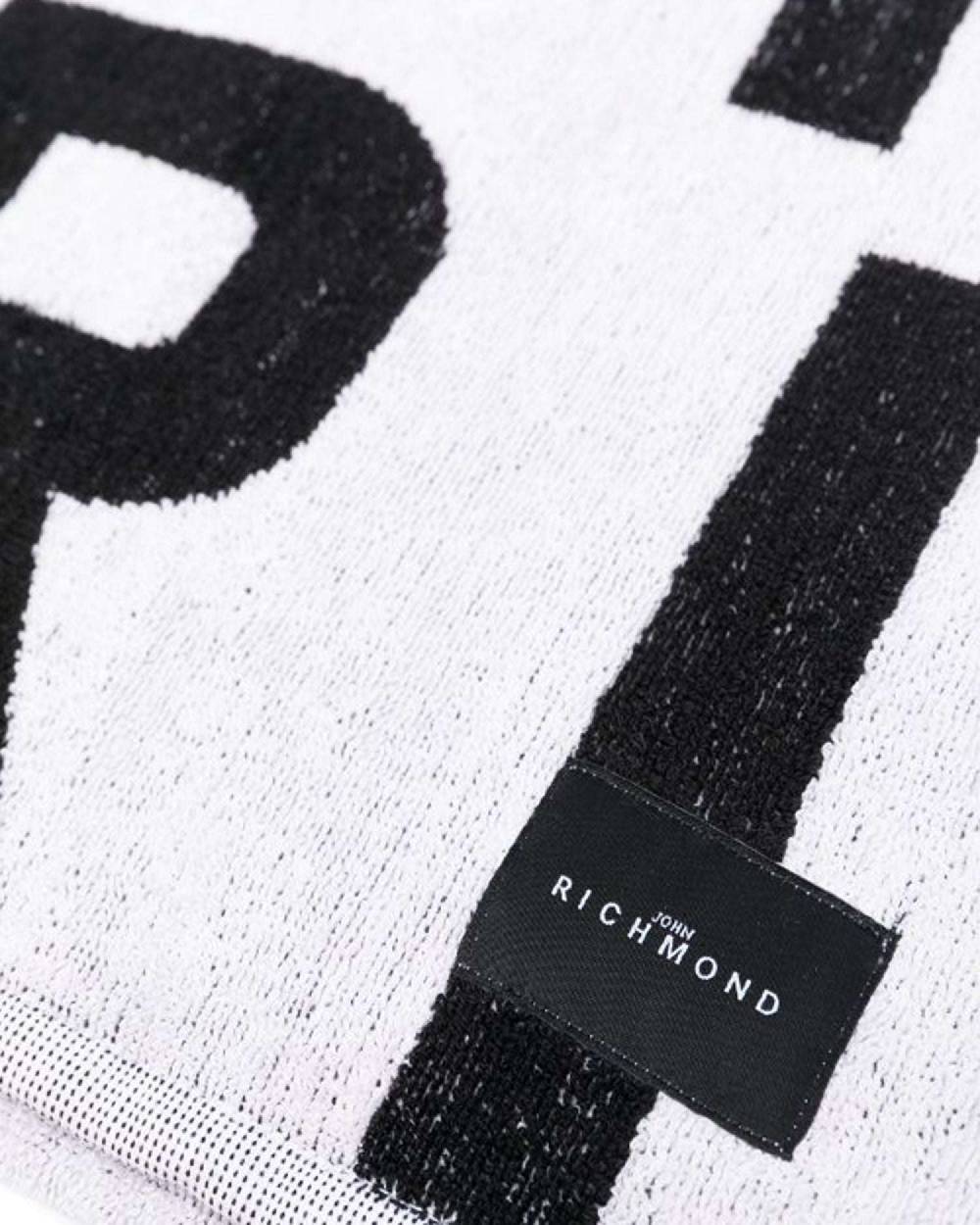 John Richmond Kids Telo Mare Con Logo Allover