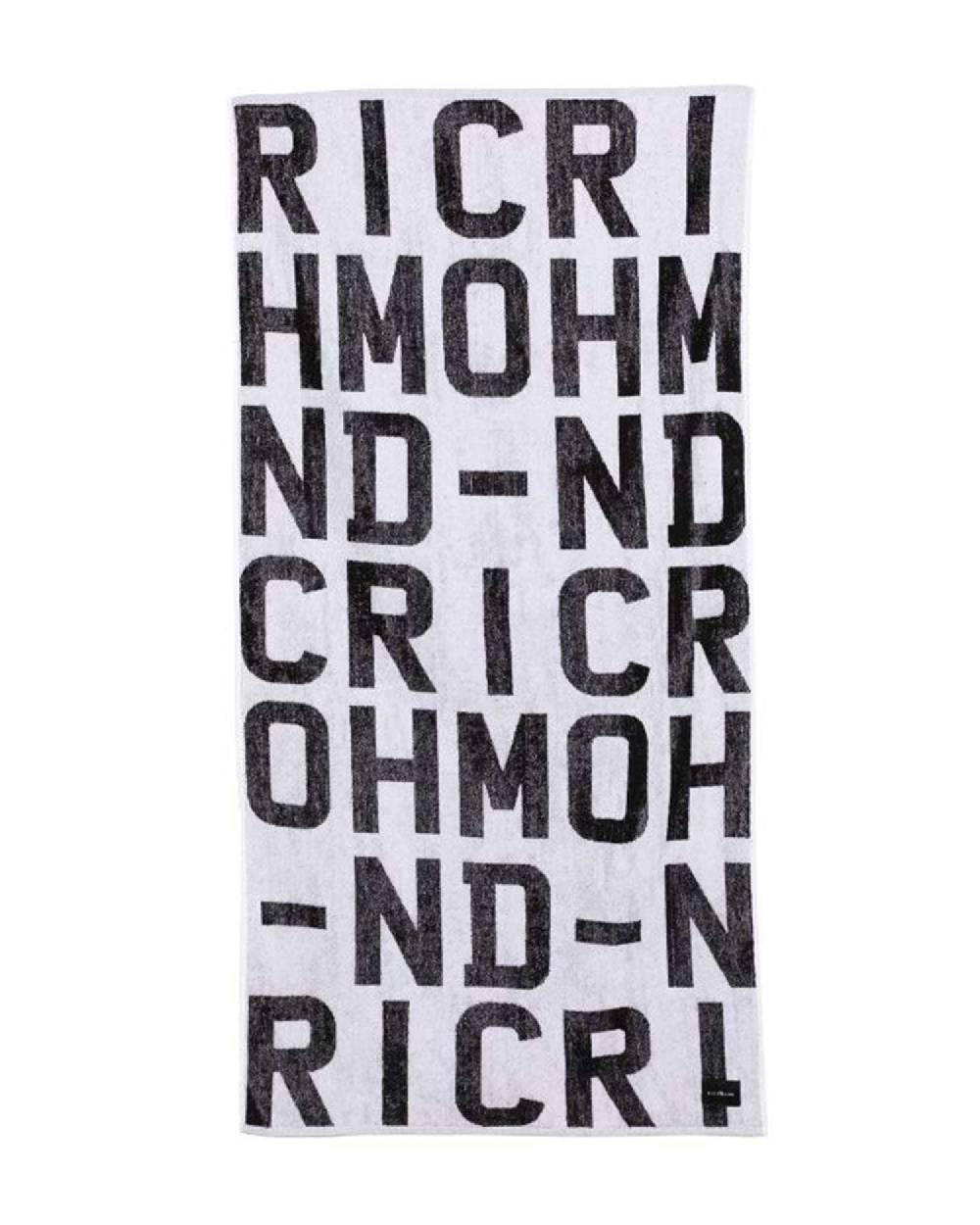 John Richmond Kids Telo Mare Con Logo Allover