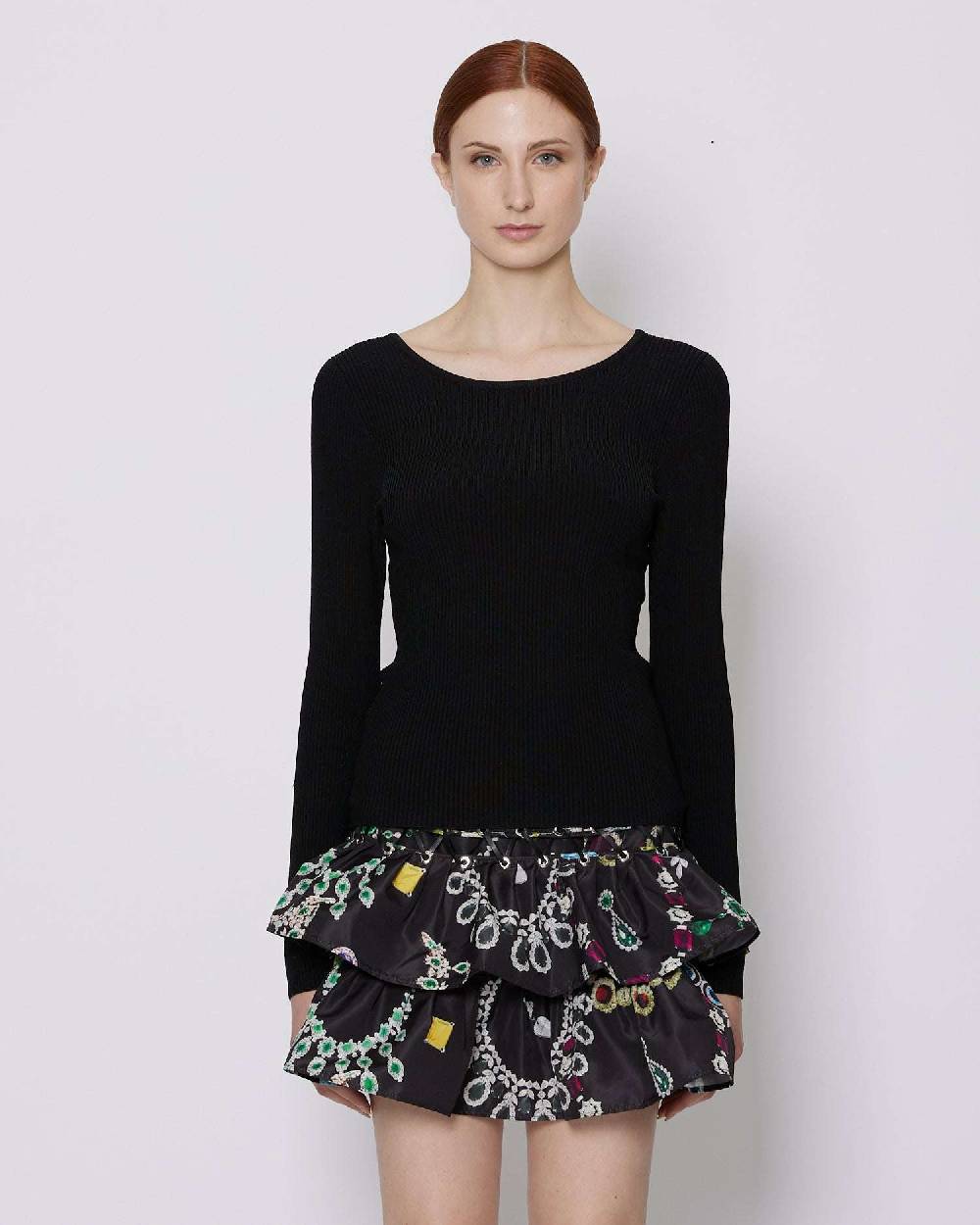 John Richmond Maglia Basic Con Chiusura Sul Retro