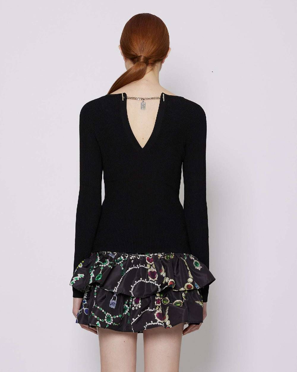 John Richmond Maglia Basic Con Chiusura Sul Retro