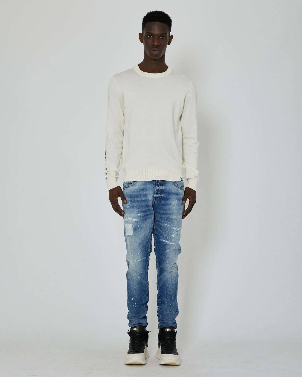 John Richmond Maglia con bordi a contrasto