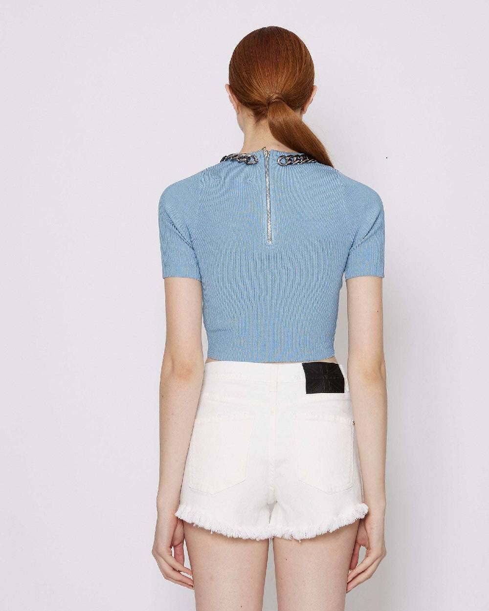 John Richmond Maglia Crop Con Applicazione