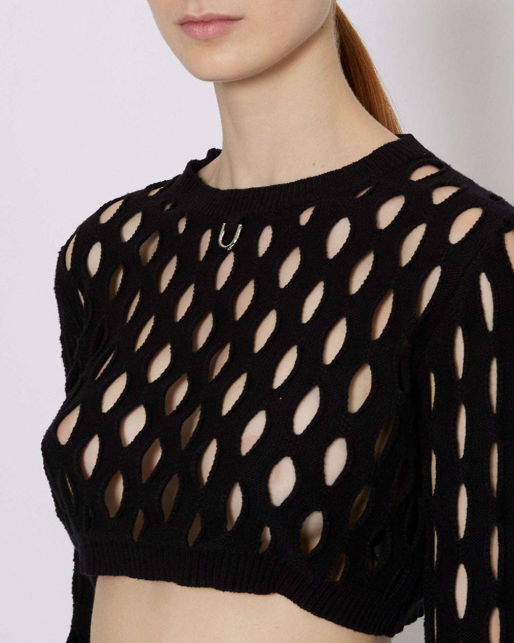 John Richmond Maglia Crop Forata