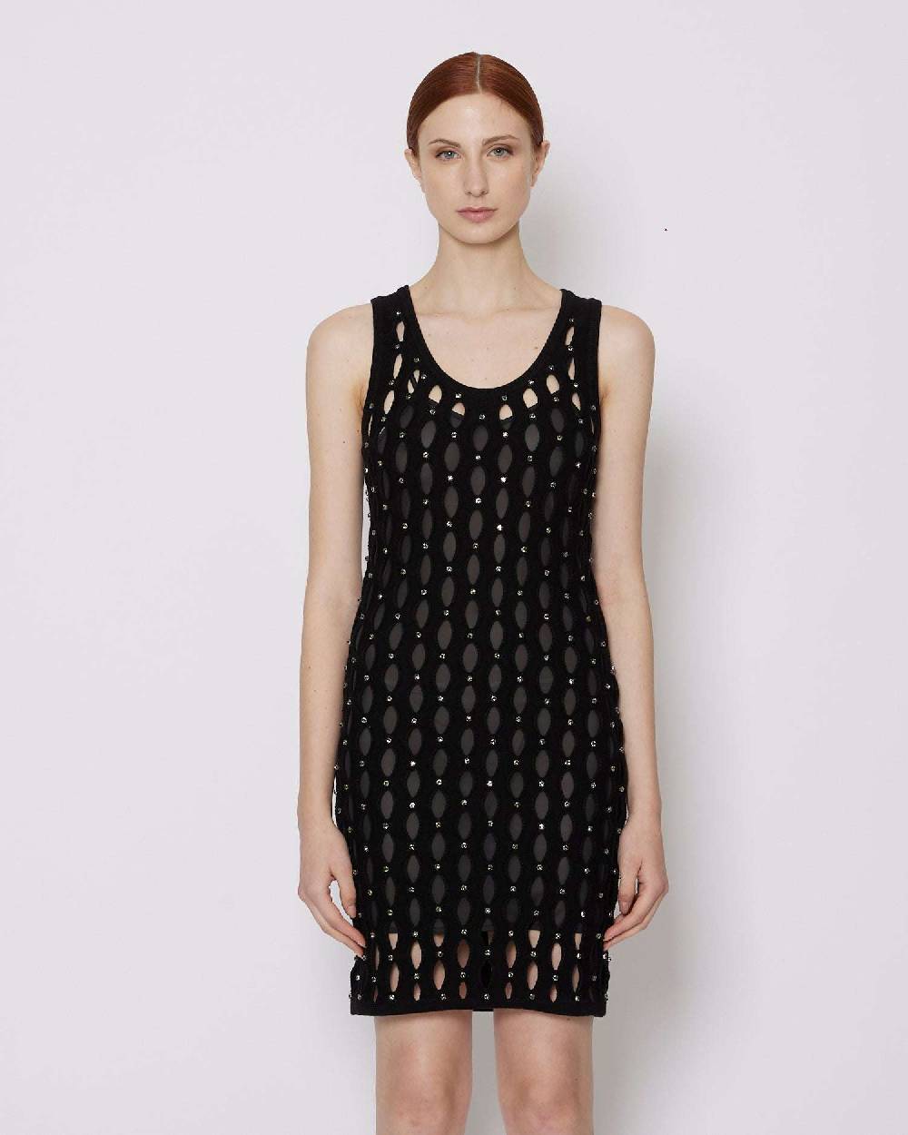 John Richmond Mini Abito Forato Con Applicazioni