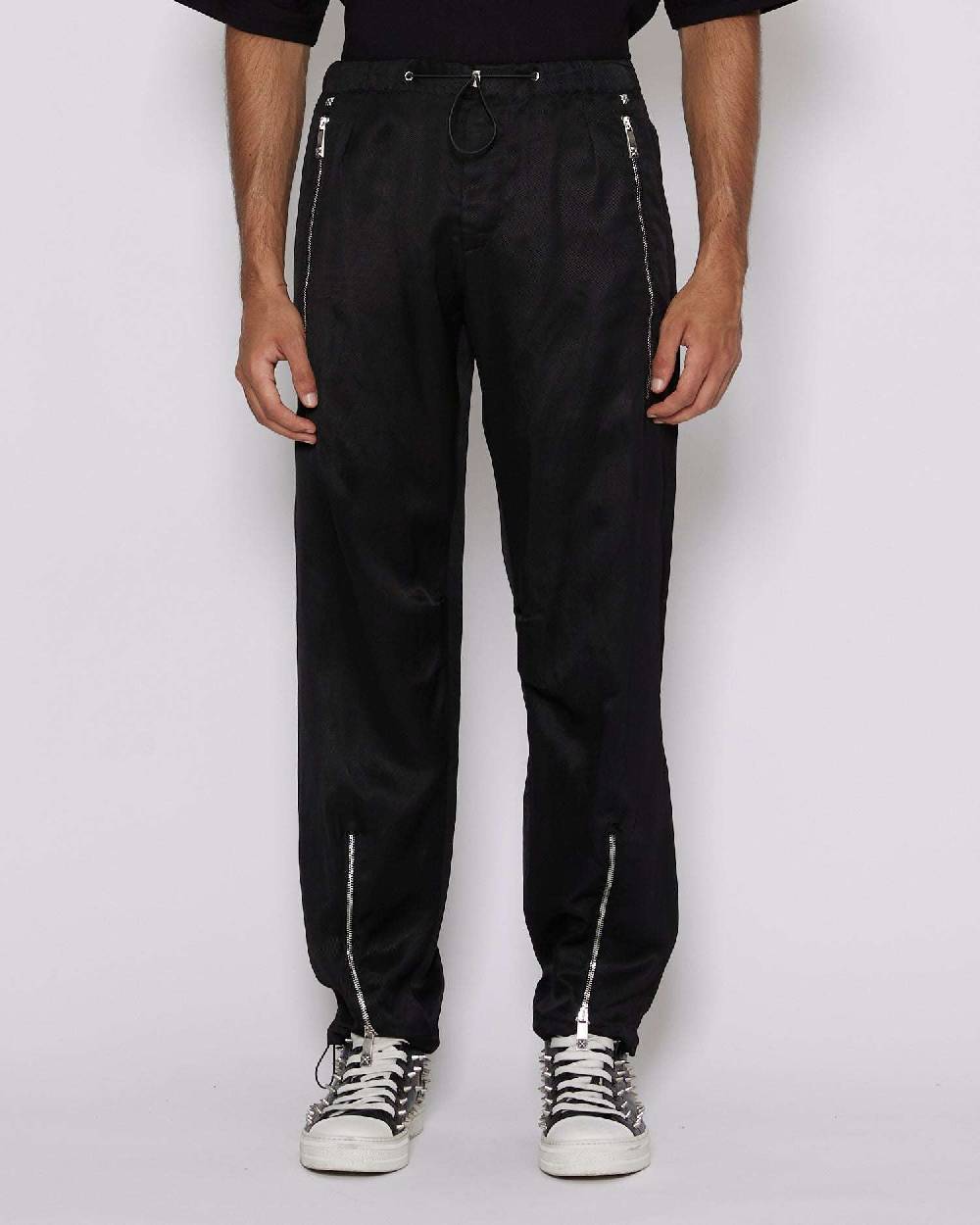 John Richmond Pantaloni Regular Con Zip Decorative