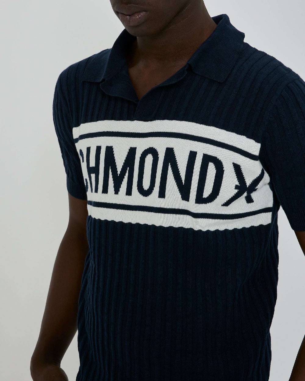 John Richmond Polo Con Logo Bicolor Sul Davanti