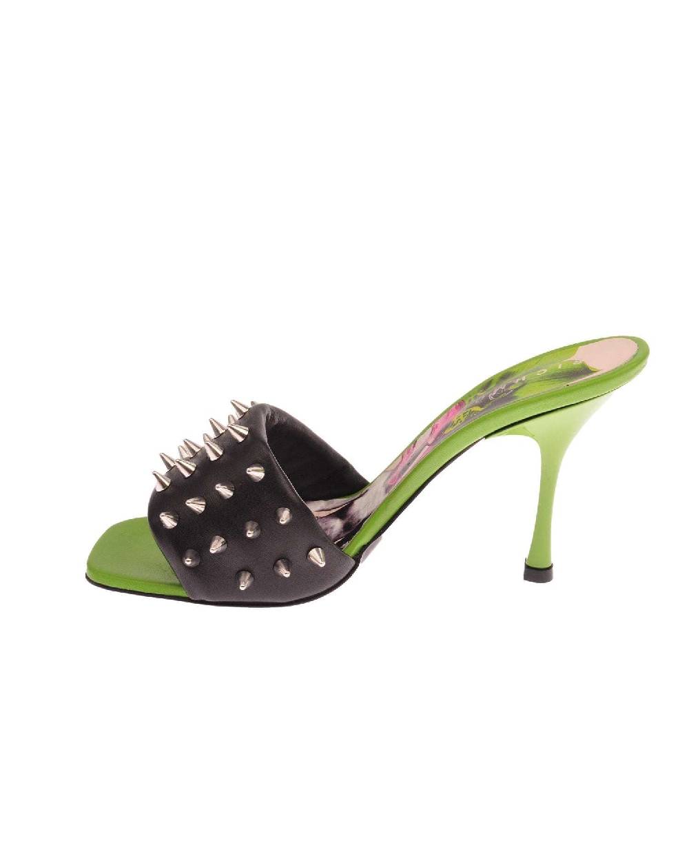 John Richmond Sandalo Bicolor Con Fascia Borchiata