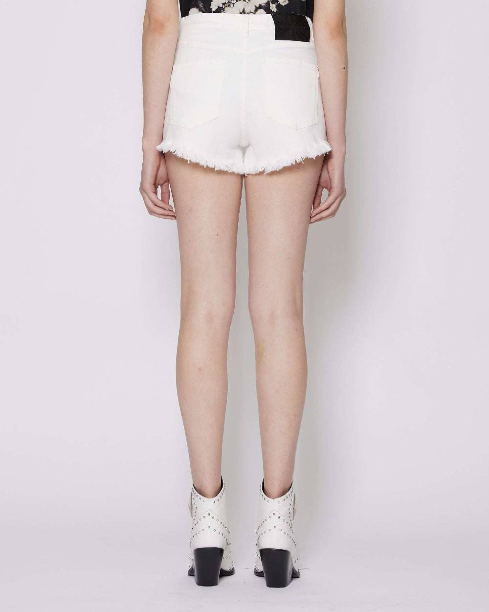 John Richmond Shorts A Vita Alta In Denim