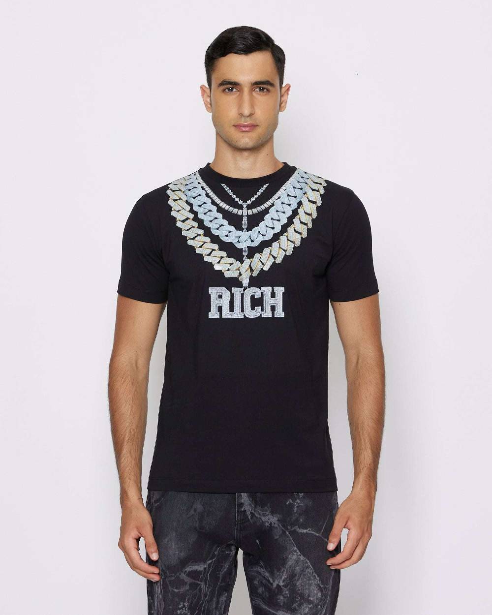 John Richmond T-shirt con grafica sul davanti