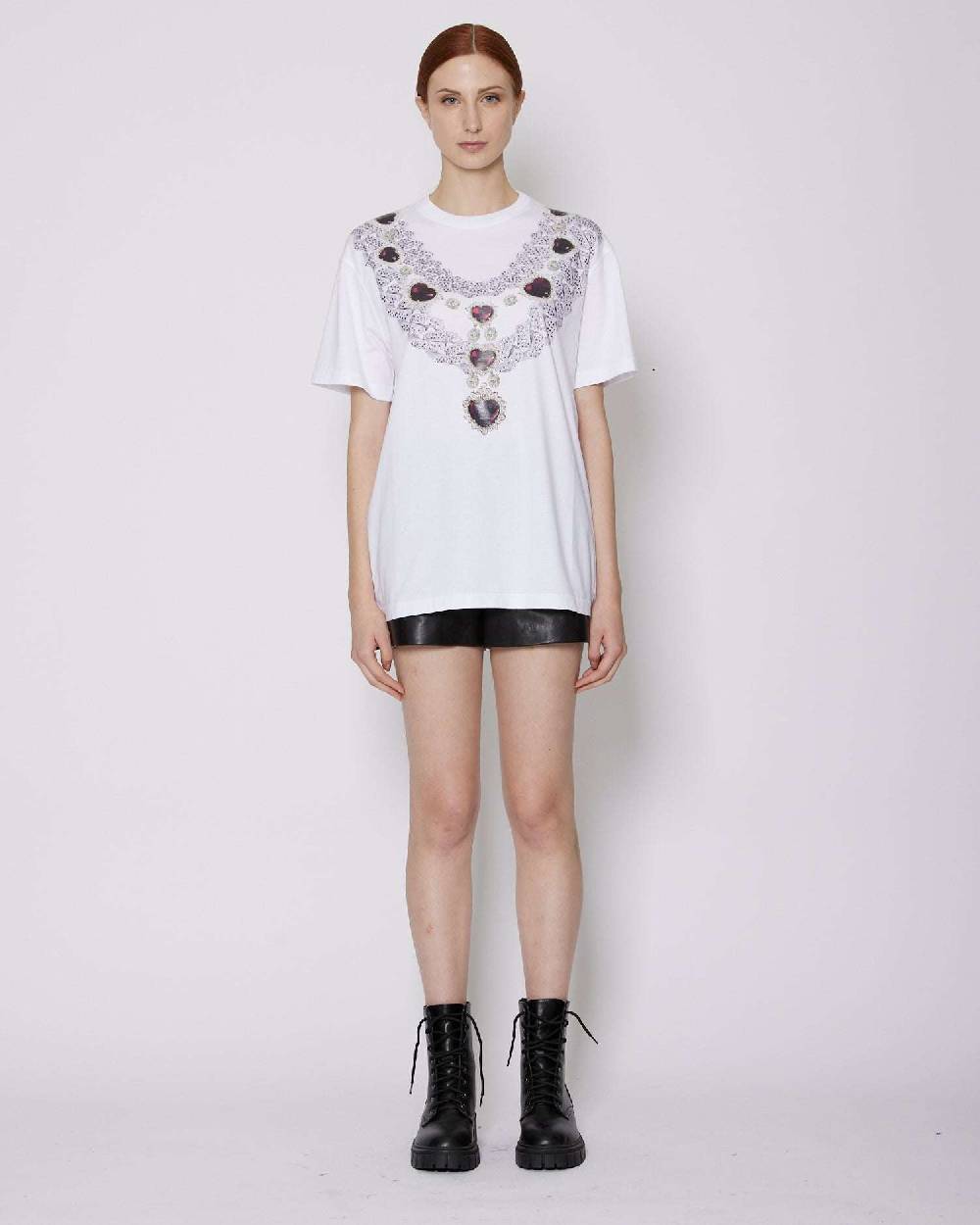 John Richmond T-shirt con grafica sul davanti