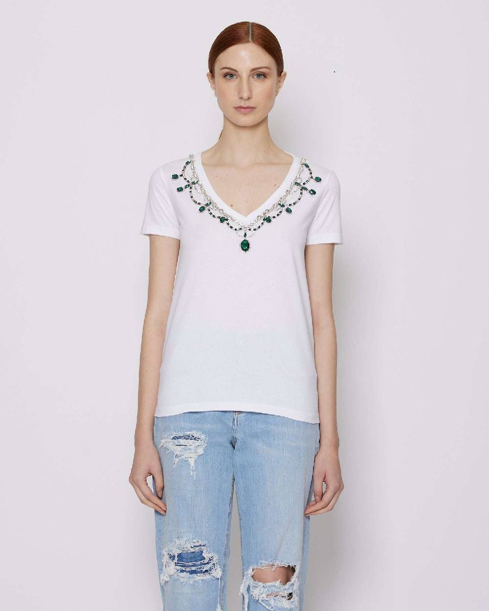 John Richmond T-shirt con grafica sul davanti