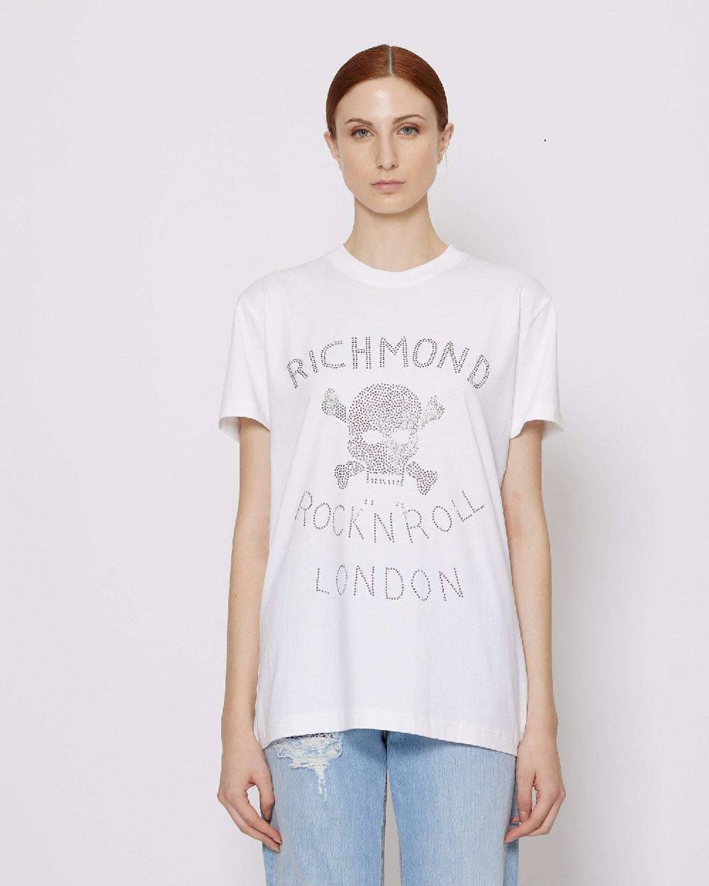 John Richmond T-shirt Con Logo Grafica Sul Davanti