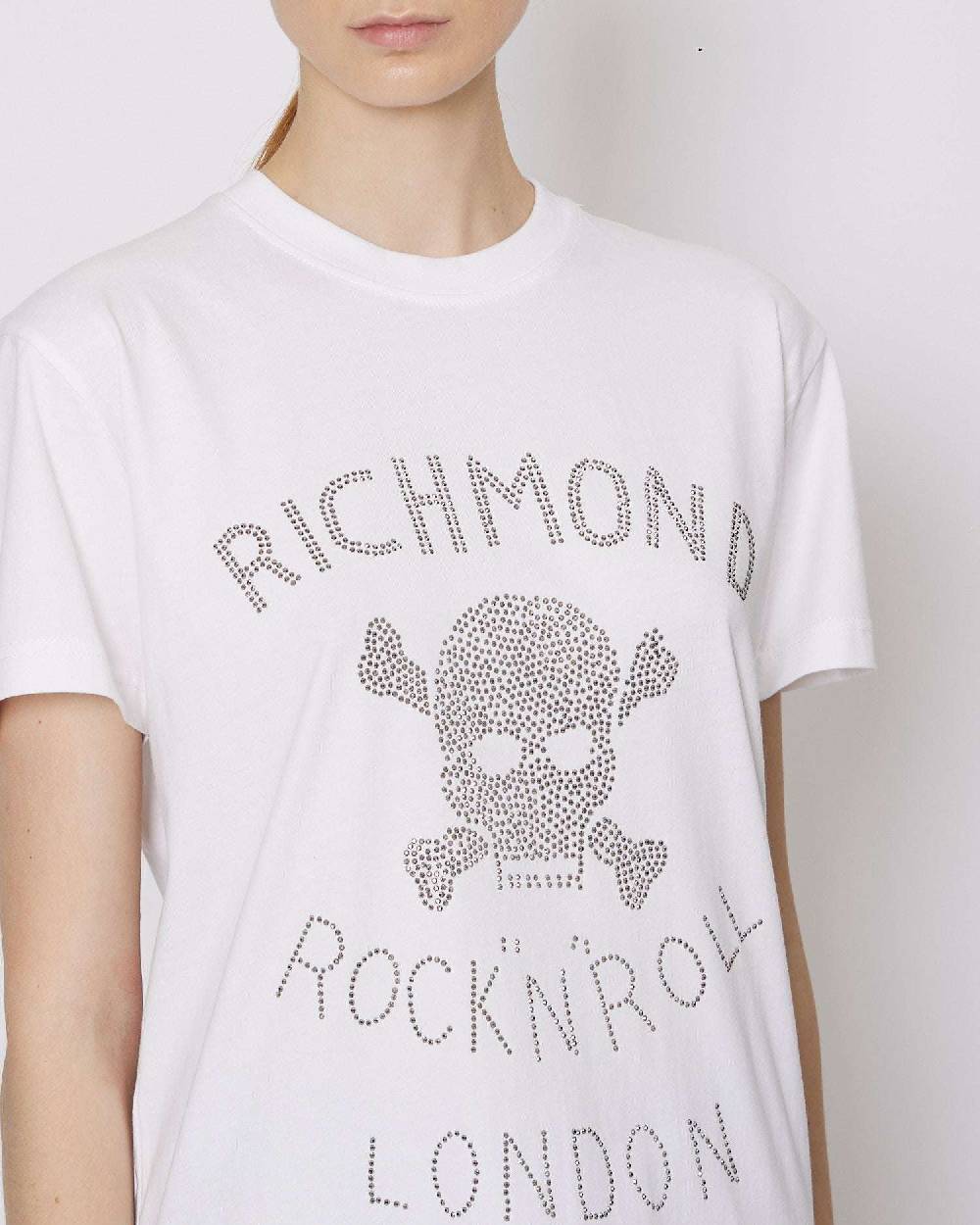 John Richmond T-shirt Con Logo Grafica Sul Davanti