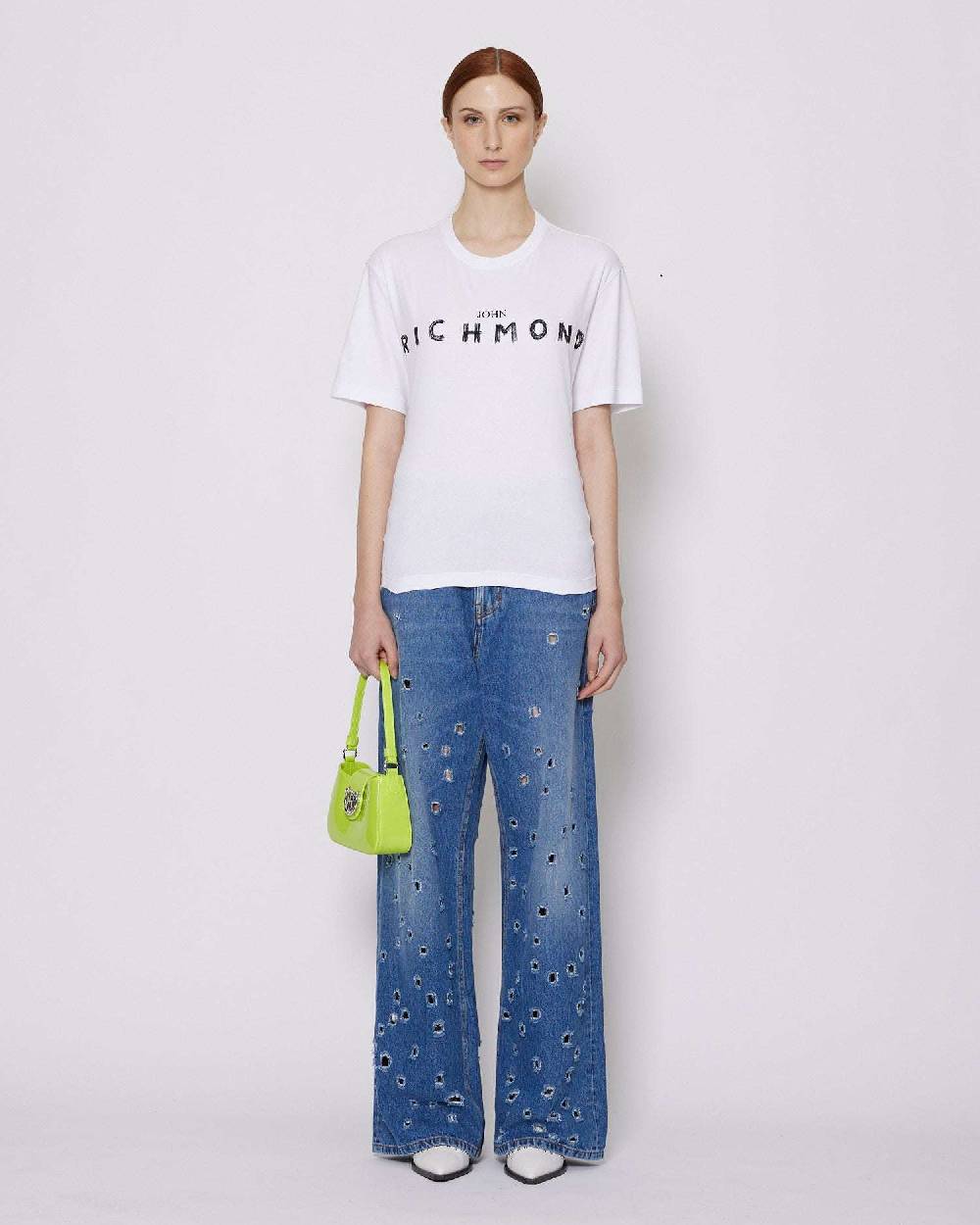 John Richmond T-shirt con logo sul davanti