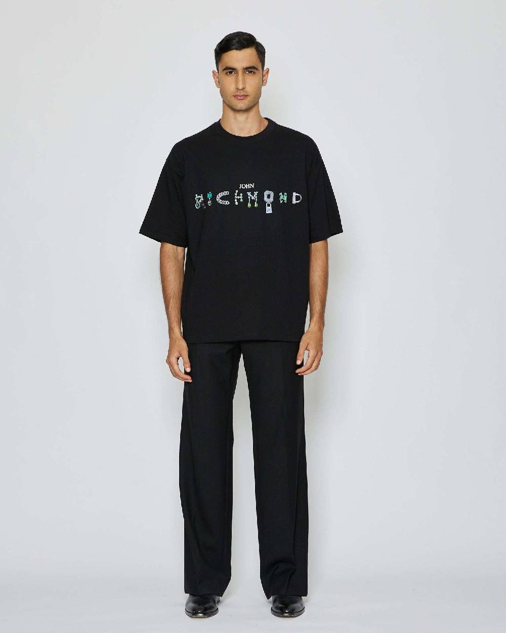 John Richmond T-shirt con logo sul davanti