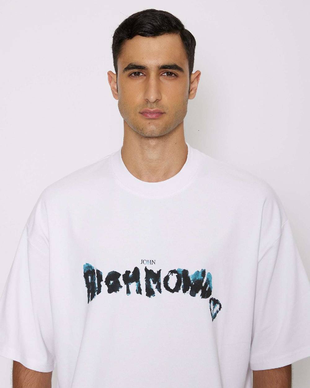 John Richmond T-shirt Over Con Logo Sul Davanti